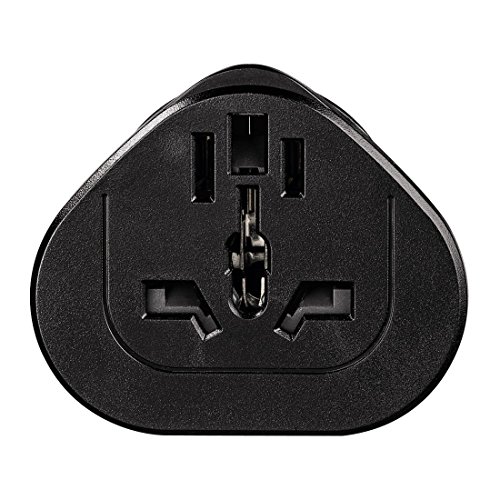 Hama Reisestecker Universal zum Anschluss von ausländischen Geräten (USA, UK, China, Italien, Schweiz, u.v.m.) an deutsche Schutzkontaktsteckdosen (z.B. Deutschland, Spanien, Frankreich, Türkei u.v.m.), schwarz - 2