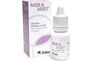 Fidia Farmaceutici MERAMIRT Collirio - Soluzione Oftalmica Sterile a Base di Ipromellosa e Inositolo - Flacone da 8 ml - Stress Visivo da Digital Device