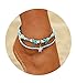 Produktbild flybuild Seestern Schildkröte Fußkettchen mehrschichtige Boho Gold Kette Fußkettchen Herz Beach Strass türkis Stein Charm Fußkettchen, 1