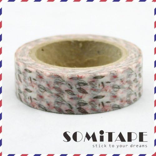 Black And Red Leaves Washi Tape, Craft Decorative Tape