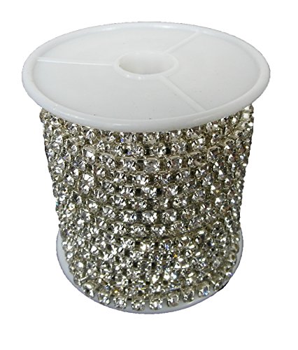 Strassband Crystal silber SS16 4mm 1 Meter von Einkaufszauber