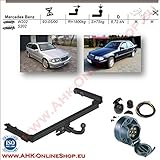 Stoßstangeausschnitt: NEIN AHK Anhängerkupplung mit Elektrosatz 7 polig für Mercedes C-Series W-202 1993-2000 Anhängevorrichtung Hängevorrichtung - starr, mit angeschraubtem Kugelkopf