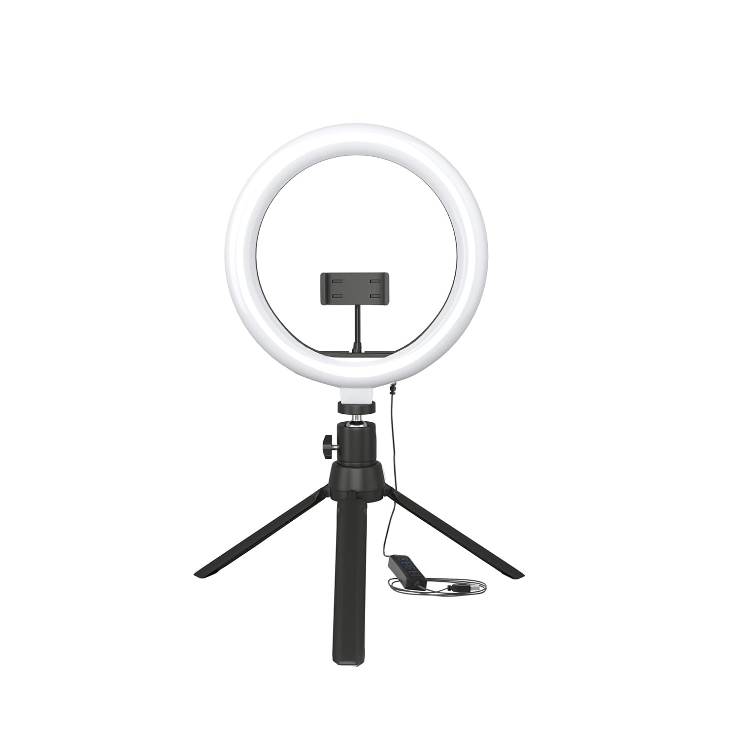 Amazon Basics 10-inch Ring Light with Tripod Stand | 3 Color Modes | 10 Brightness Settings | 360° Rotation | Suitable for Mobile Phones & Camera, YouTube, Photoshoot, Videography and More