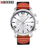 Easy Go Shopping Unisex Canvas Watch Kalenderuhr Casual Business Wasserdichte Quarzuhr (Color : 1)