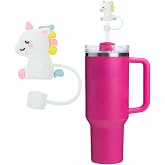 1 Adet Unicorn Fig&uuml;rl&uuml; 10mm Silikon Pipet Kapağı &ndash; Stanley Quencher Uyumlu Toz Ge&ccedil;irmez Pipet Tıpası
