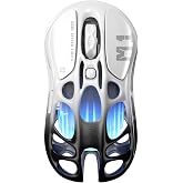 GravaStar Mercury M1 Pro Rat&oacute;n Gaming Inal&aacute;mbrico 4K Hz, Rat&oacute;n Gaming Ultraligero de Aleaci&oacute;n de Magnesio, Sensor PAW3395, 26