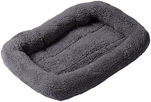 New arrive 4 Colors Fashion Pets Bed Pets Bolster Breathable Dogs Cats Pets Cushion Beds Mats 3 sizes (M, Gray)