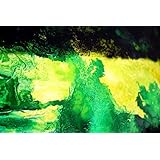 Abstraktion XXL 100 x 100 cm grün gelb schwarz