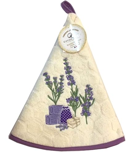 Essuie-main Rond En Coton - Motif Olivier Jacquard Beige - Qualité Premium Pour La Cuisine - 11