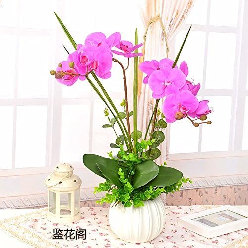 FZH FWEHUI Decoration artificial flower vase of silk Phalaenopsis lilac colors wrong