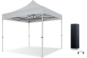 Actiexpress, Tente Pliante Barnum Pliant Tonnelle imperméable 3X3/3x4,5/3x6 Structure en Acier 32mm Toit 380g/m² 100% étanche tonnelle de Jardin Gazebo Robuste Facile à Installer Classement feu M2