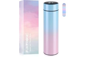 flintronic Bottiglia Acqua, Borraccia Termica 500ML Coppa da Viaggio, Tazza Intelligente LED Temperatura Display Touch, Boccetta per Vuoto in Acciaio Inossidabile per Mantenere Caldo/Freddo