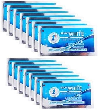 Bright White Teeth Whitening Strips,Teeth Bleaching,Teeth Whitening Kit,Teeth Whitening Zero Peroxide Strips Dry Strips Kit 28 Pcs 14 Treatments for Teeth Care,Mint Flavor