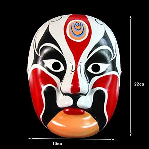 Global- Modern Chinese style Peking Opera Mask Halloween pulp Mask Room hotel decoration pendant mask ( Color : #6 )
