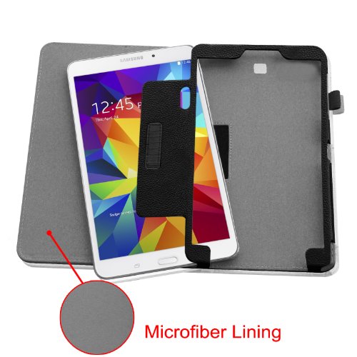 Fintie Samsung Galaxy Tab 4 7.0 Hülle Case – Slim Fit Folio Kunstleder Schutzhülle Cover Tasche mit Ständerfunktion für Samsung Galaxy Tab 4 7.0 T230 T235 (7 Zoll) Tablet, Schwarz - 6
