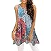 Produktbild Btruely Damen Tanktops Elegant Trägershirt Irregulär Weste Groß Größe T-Shirt Loose Fit Bluse mit Trägershirt Ärmellos Tunika Top