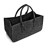 Filztasche Dunkelgrau Kaminholztasche Filzkorb Kaminholztasche Kaminholzkorb Korb Filz Zeitungsständer Zeitungskorb