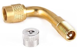 KEENSO Extensiones de Válvulas para Inflado Neumático Motos, Alargador Valvula Neumatico, 90 Grados, Adaptador, Válvulas Acodadas para Coche, Camión, Motos y Scooter Adaptador acodado para inflar Ruedas