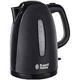 Russell Hobbs Textures Plastic Kettle 21271, 1.7 L, 3000 W - Black