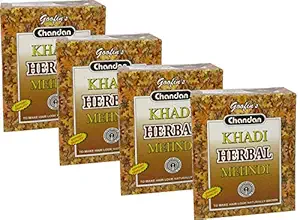 Goofins khadi Herbal Mehndi - Pack of 4 (320g, Brown)