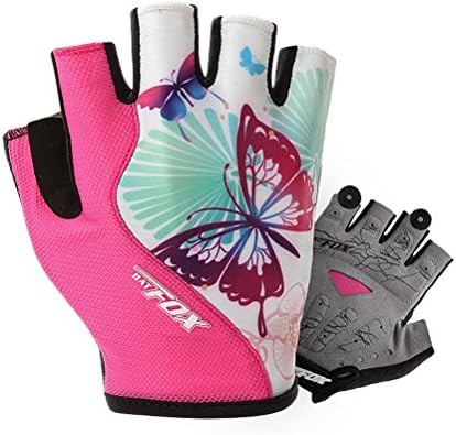 AiQi Women And Men Gel Padded Cycling Fingerless Half Finger Gloves