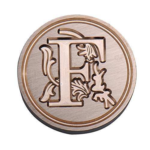 Retro Holz Holzstempel Set Initial Wachs-Siegel-Stempel-Alphabet -F - 2