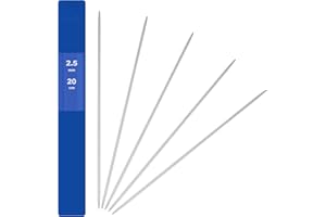 CUIDAKJ 5 Pezzi 2.5 mm Ferri Doppia Punta Maglia in Acciaio Inox Ferri Leggeri Principianti per Lavorare a Maglia Calzini,Cappelli Invernali,Polsini,Sciarpe,Guanti,Cardigan e Altri Prodotti Artigianali