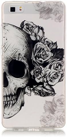 Pheant® Huawei P10 Lite Case Soft Cover Transparent TPU Silicone Phone Skin(Skull)
