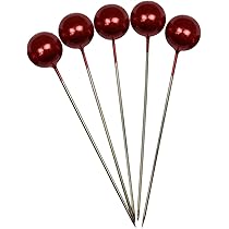 50 Spilli Decorativi Con Testa Di Perla Lilla - Diametro 10 Mm, Lunghezza 50 Mm, Per Arte Floreale - Foto 2