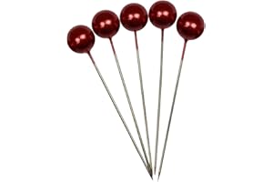 Corderie Italiane 006042600 Lot de 50 épingles Rouge 10 mm de diamètre x 50 mm de long
