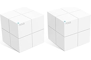 Tenda Nova MW6-2 Whole Home Mesh Wi-Fi System; Get Rid of Wi-Fi Dead Zones in Your Home; 4000sq ft Wi-Fi Coverage, Two Gigabit Network Ports, App Control, Easy Set Up, Pre Configured (Pack of 2)