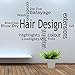 Price comparison product image iClobber Hair Salon Collage Straightners tongs Design Wall Art Mural Sticker Quote Picture Vinyl Art Large Black