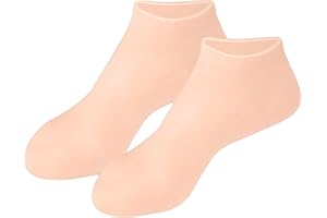 TEDIOUS Silikonsocken für Füße | Feuchtigkeitsspendende Silikon Socken Damen | Rutschfeste Elastische Fußpflege Feuchtigkeitssocken | Winter Feuchtigkeitsspendende Fuß SPA Gel Socken für Rissigen Füßen