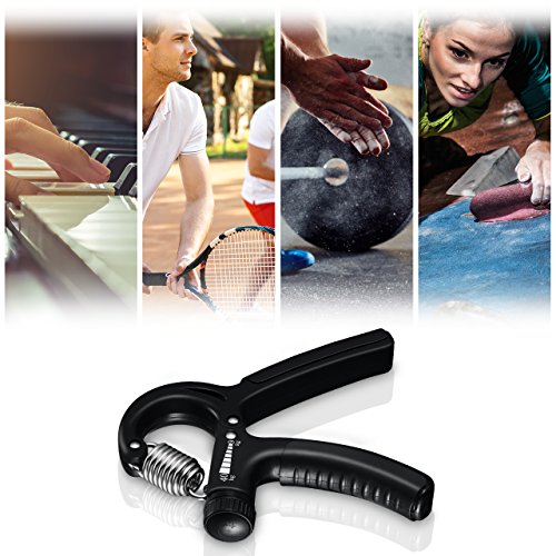 Sports Fingerhantel, OMorc einstellbar 20-88Lbs (10-40kg) Professionelle Hand Gripper, Fitness Unterarm Trainer , Unterarmtrainer für stahlharte Finger, Hände und Unterarme für die Entwicklung der Hand- und Unterarmmuskulatur - 6