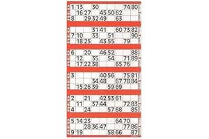 BINGO SOCIAL Livre de 750 cartons de bingo (rouge)