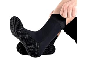 CHONGQILAO Calcetines de Neopreno, Negro Calcetines de Buceo, Calcetines Neopreno para Mujeres Hombres, Calcetines Buceo 3mm, Antideslizantes Escarpines de Buceo para Surf, Natación, Snorkel, Vela, Kayak