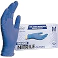 ForPro Professional Collection Disposable Nitrile Gloves, Chemical Resistant, Powder-Free, Latex-Free, Non-Sterile, Food Safe, 4 Mil, Indigo, Medium, 100-Count
