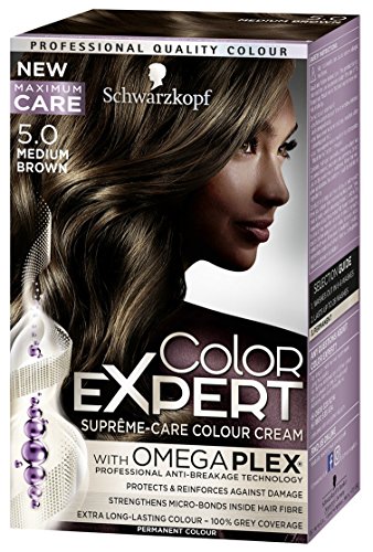Schwarzkopf Color Expert Omegaplex Hair Dye, 5-0 Medium Brown