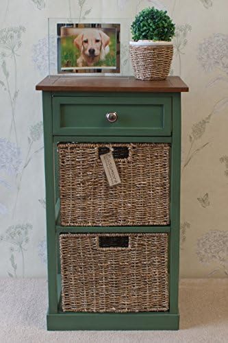 Elegant Country Cottage 3 Drawer Bedside Table Storage Unit Chest of Drawers