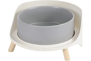 AHX Ciotole per Cani Grandi Rialzate - Ciotola Cane Rialzata Ceramica con Supporto Antiscivolo - Ciotola Acqua Cane Grande con Alzatina - Scodella Cibo Cani Alta - Scodelle per Cani con Rialzo - 1800 ml