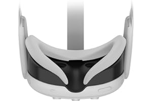 BeisDirect Silikon-VR-Gesichtsabdeckung, kompatibel mit Meta Quest 3 VR-Headset, Anti-Lichtleckage, schweißfest, wasserdicht, Ersatz-Gesichtsabdeckung, VR-Zubehör für Meta Quest 3 (Grau)
