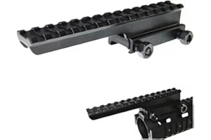 FIRECLUB Anodized Aluminum 1" Offset Weaver Picatinny High See Thru Riser Extra Elevation Extension Mount for Scope Sight