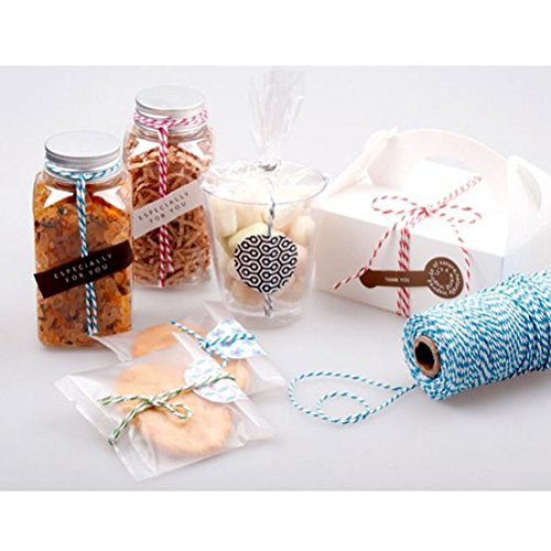 OULII 100m Baumwolle Bakers Twine Kordel Glas Flasche Geschenk Box Deko - 2