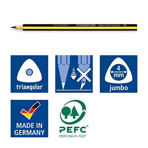 Staedtler Noris 119 Triplus Jumbo Schreiblernstift (Härtegrad HB) 12 Stück - 5
