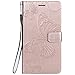 Produktbild NEXCURIO [Sony Xperia XZ2 Premium] Hülle Leder, Handyhülle Tasche Leder Flip Case Brieftasche Etui mit Kartenfach Stoßfest Kratzfest Schutzhülle für Sony Xperia XZ2 Premium - NEKTU14001 Rosa Gold