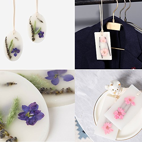 Whonline 1 Stück Handgemachte Silikon Seifen Form für Aromatherapy Wachs mit Riemen und Karten - 4