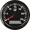 ELING Waterproof Tachometer REV Counter RPM Gauge With Hour Meter 0-3000RPM 85mm 9-32V With Backlight