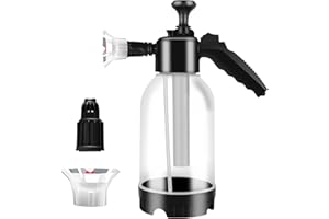 OHHXGK Schaumsprüher Auto 2L Drucksprühflasche Auto Sprühflasche mit 2 Düsentypen & Überdruckventil, Pumpsprühflasche Sprühschaumreiniger für Autowäsche, Gartenarbeit, Haus, Haustierpflege