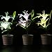 Produktbild Lanlan Wasserdicht Pink Lily Blume LED Lampe Deko-Topf Pflanze Lampe Solar Power Garten Licht
