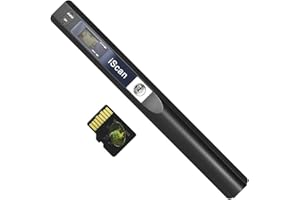 Festnight Scanner portatile a mano senza fili Scanner A4 Formato 900DPI JPG/PDF Display LCD formato con busta protettiva e 8GB Carta di TF per documenti aziendali Libri Reciepts Immagini